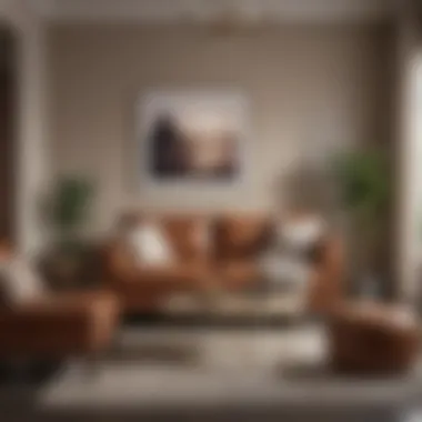 The Impact of a Brown Couch in Minimalist Space Elegant brown couch in a minimalist living room