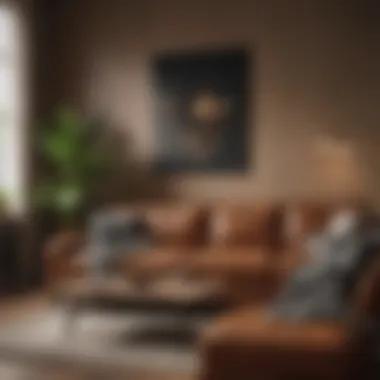 Styling the Brown Couch for Maximum Impact Stylishly arranged brown couch with complementary decor