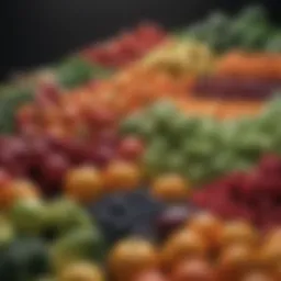 A vibrant array of fresh fruits and vegetables