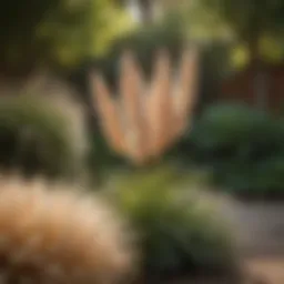 Lush pampas grass in a vibrant garden setting