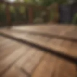 A beautifully constructed wooden deck showcasing various materials.