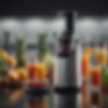 Diverse Cold Press Juicer Designs An elegant display of various cold press juicers showcasing their unique designs and features.