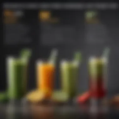 Comparative Health Benefits of Juicing An infographic illustrating the health benefits of cold press juicing compared to traditional juicing methods.