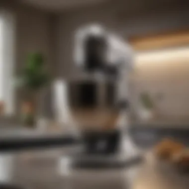 Stylish Stand Mixer with Stainless Steel Bowl A sleek stand mixer showcasing its stainless steel bowl