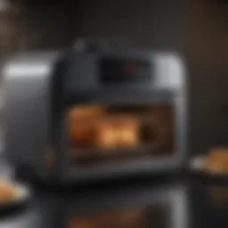 Folding air fryer oven showcasing compact design
