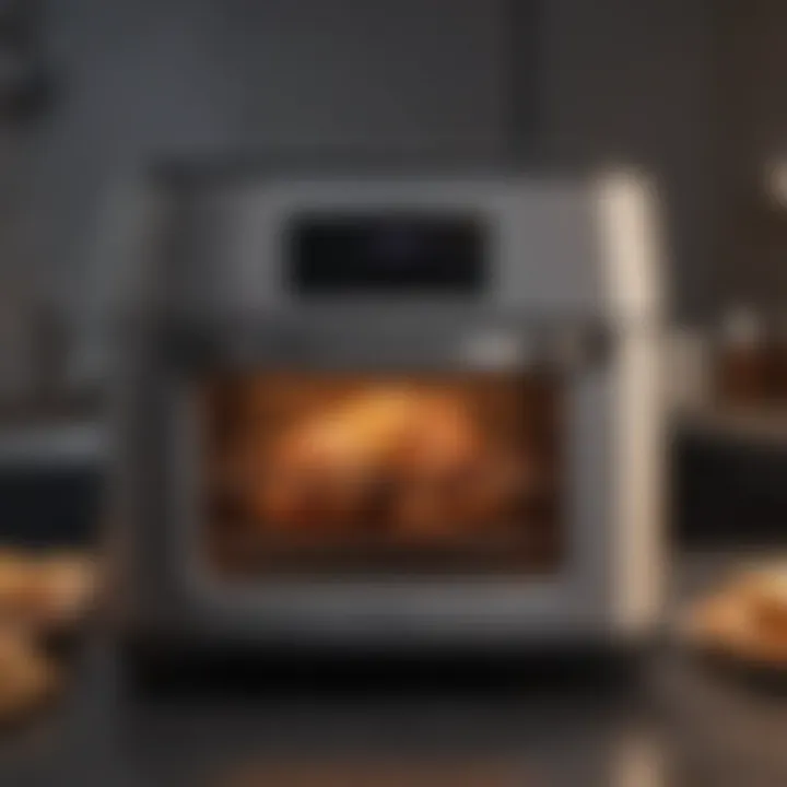 Technical specifications highlighted in an air fryer oven