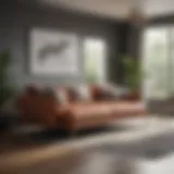 Elegant living room featuring a stylish day bed