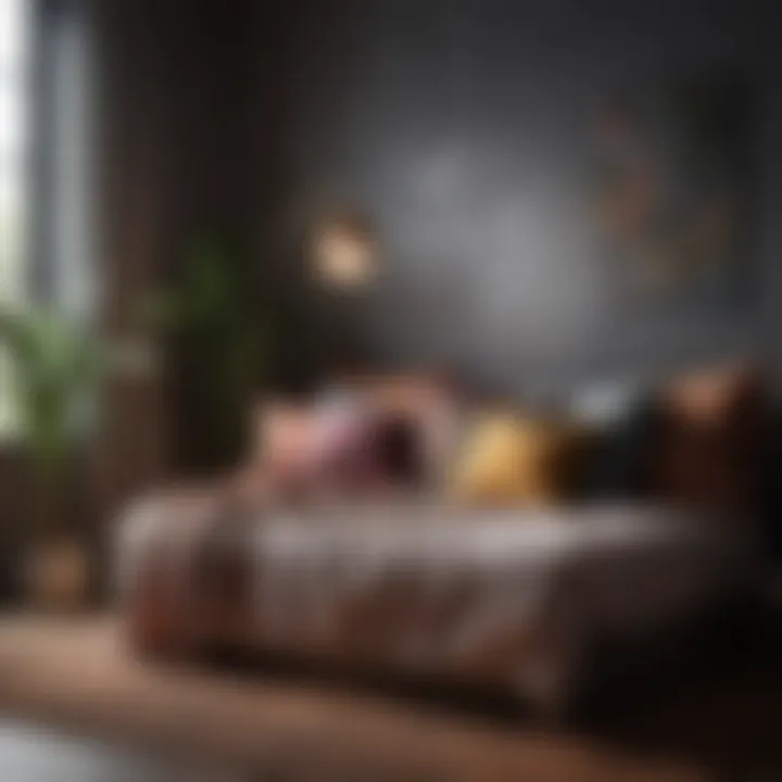 Lush textiles and materials used in day bed design