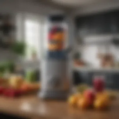 An organized kitchen showcasing the blender with various attachments