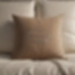 A close-up of a well-worn pillow showing signs of wear and tear