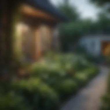 Aesthetically Integrated Bug Repellent Plants in Garden Design An aesthetically pleasing garden space integrating bug repellent plants for pest control