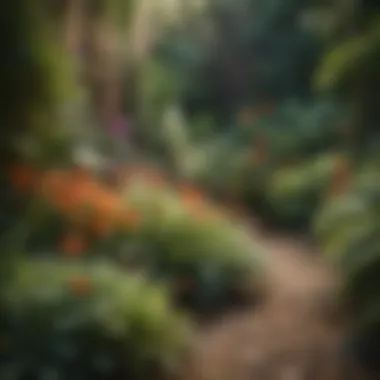 A Vibrant Garden of Bug Repellent Plants A vibrant garden showcasing various bug repellent plants thriving together