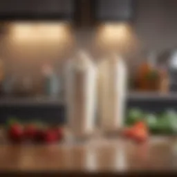 Fresh ingredients for a homemade milkshake