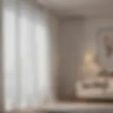 Elegant white curtain rod elegantly displayed with soft drapes in a modern living room.