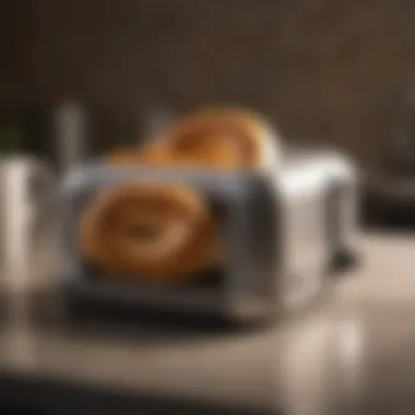 Modern Bagel Toaster Design A modern bagel toaster with unique features showcasing its design