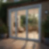 Elegant French doors opening to a beautifully landscaped garden