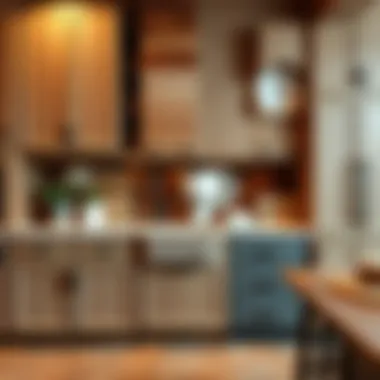 Selection of cabinet materials and textures