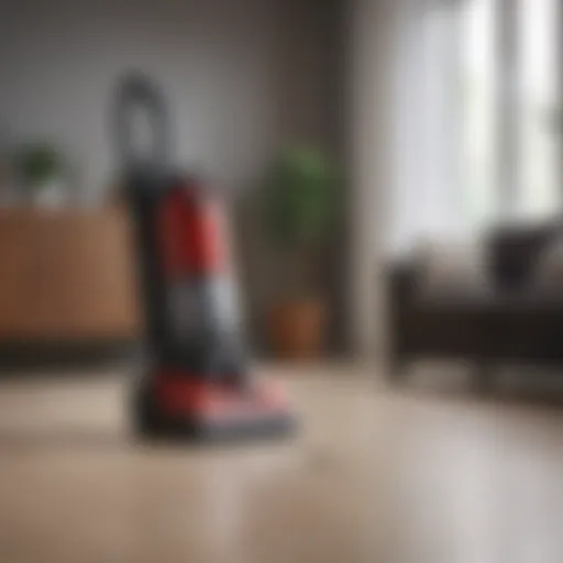 Different types of vacuum cleaners showcased in a modern home