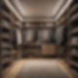 Detailed layout of a well-organized closet