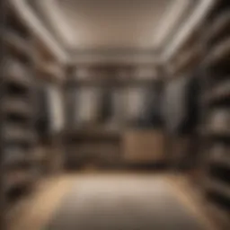 Detailed layout of a well-organized closet
