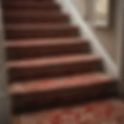 Luxurious carpet texture suitable for stair installation