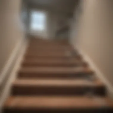 Professional Installation of Carpet on Stairs Professional installing carpet on stairs with precision
