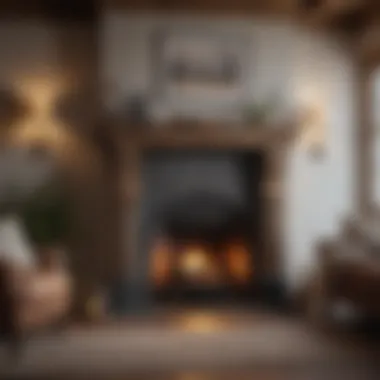 Traditional fireplace heating a cozy room