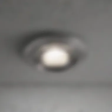 Close-up of various recessed lighting fixtures