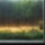 Condensation forming on a window pane