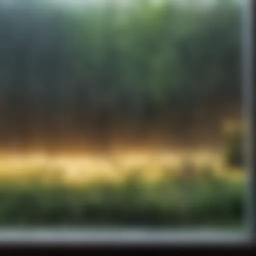 Condensation forming on a window pane