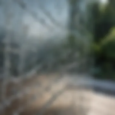 Trapped Moisture Between Glass Layers Close-up view of moisture trapped between glass layers