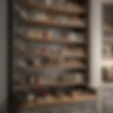 Elegant pantry shelf design showcasing varied height utilization