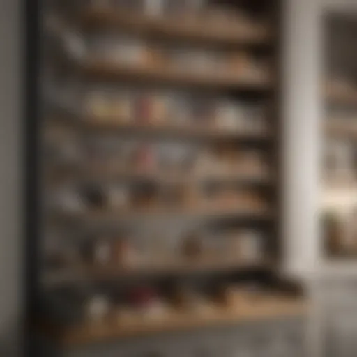 Elegant pantry shelf design showcasing varied height utilization
