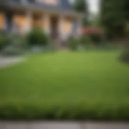 Lush green lawn showcasing Pennington high traffic grass seed