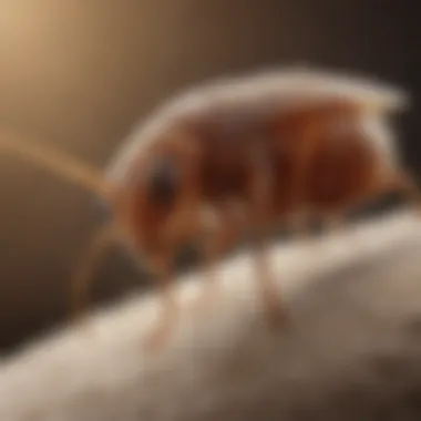 Close-up of a flea on a pet's fur