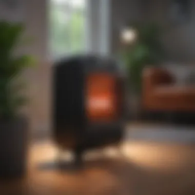 Energy-efficient space heater showcasing advanced features