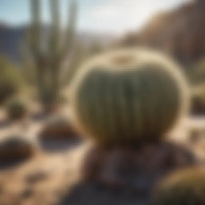 A sunny desert environment highlighting the natural habitat of cacti