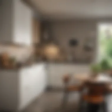 Elegance in Material Choices for Small Kitchens Stylish small kitchen featuring elegant materials and finishes