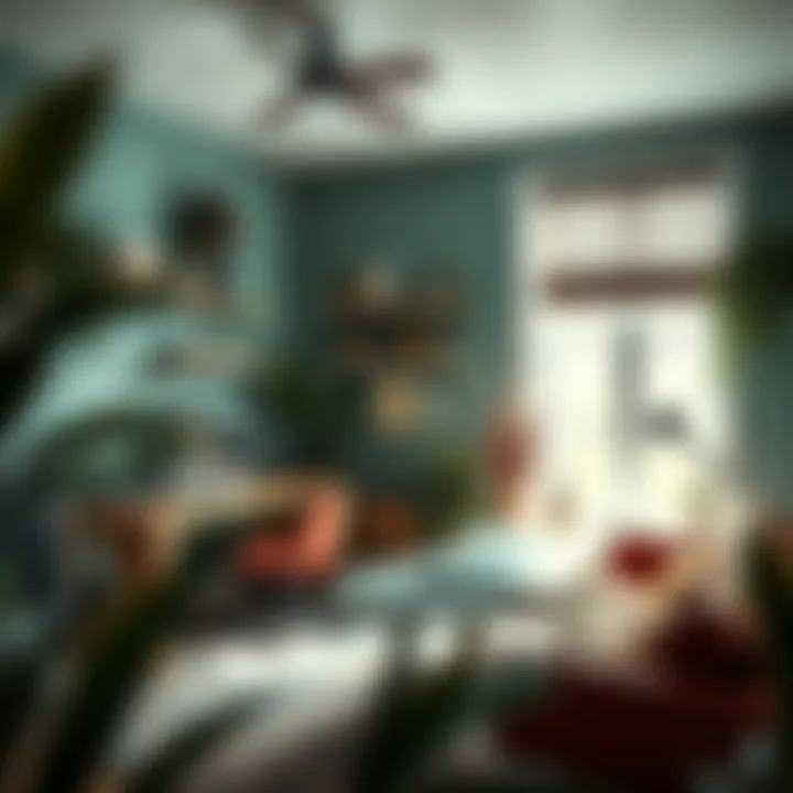 A vibrant workspace designed with urban chic influences, reflecting creativity and functionality.