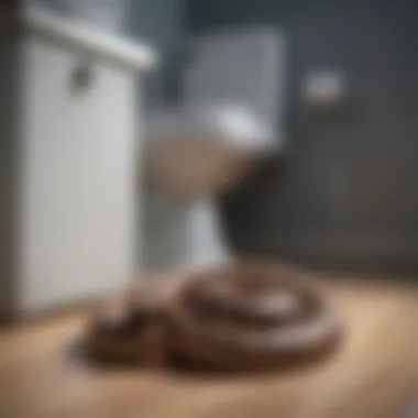 Plumbing Snake Ready for Toilet Cleaning Plumbing snake coiled ready for use in toilet cleaning