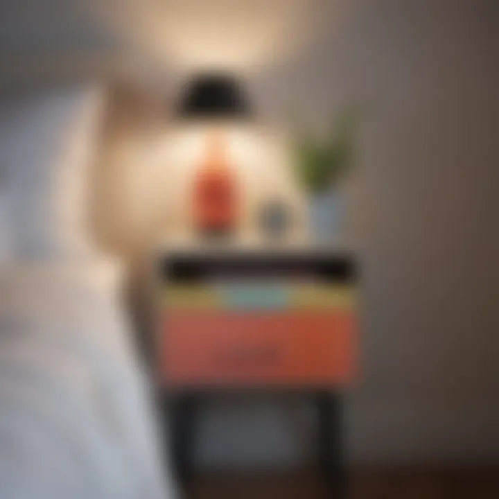 Colorful small bedside tables showcasing different designs