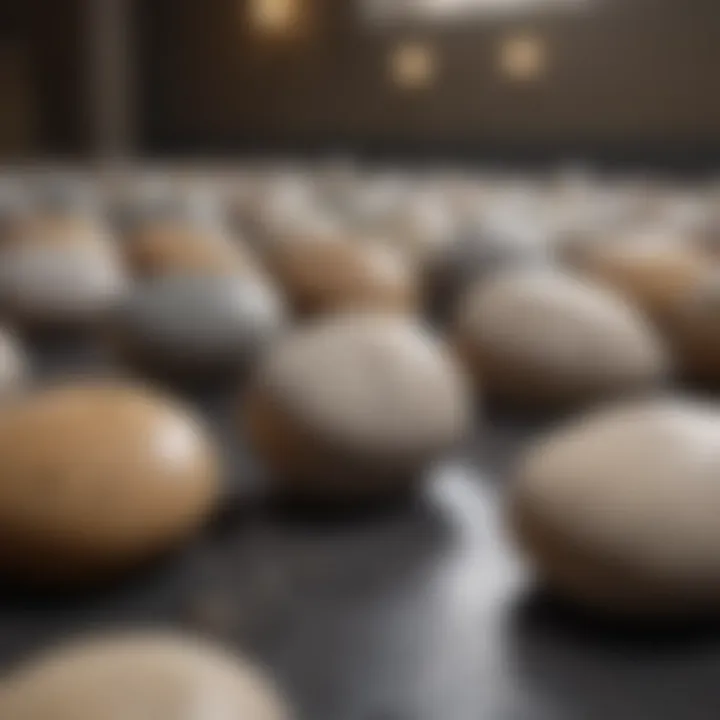 Selection of various types of bath stones