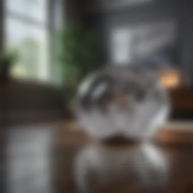 Serene Living Space Enhanced with Crystals A serene living space featuring crystals strategically placed for positive energy