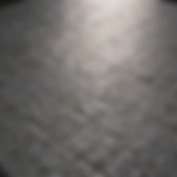 Close-up of a textured vinyl tile showcasing its design