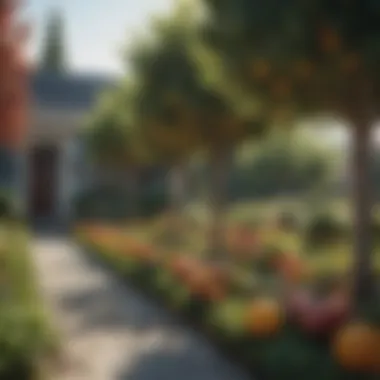 Creating a Fruitful Garden with Walmart Trees A well-maintained garden featuring fruit trees