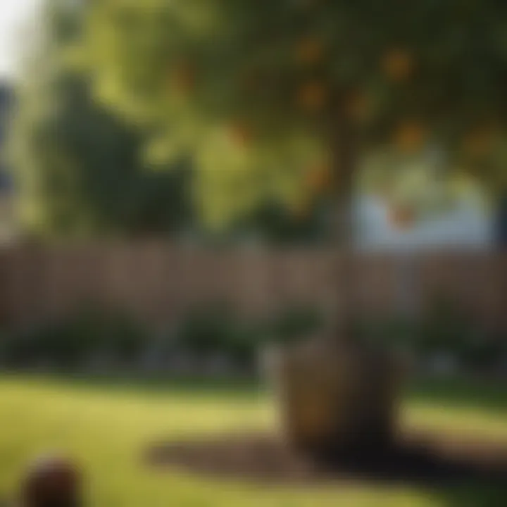 Home gardener planting a fruit tree