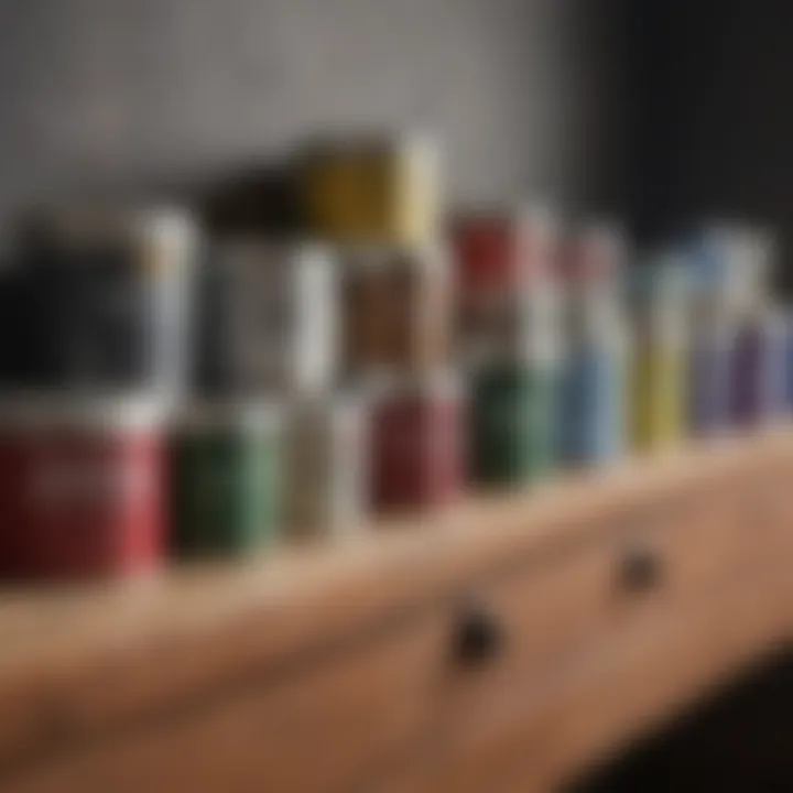 Different types of paint containers