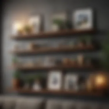Curated Shelf Displays Decorative shelves showcasing curated items
