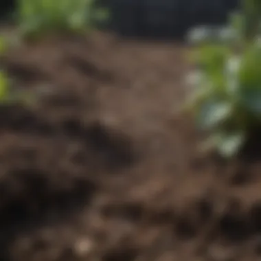 Perfect Soil Mix for Raised Beds Close-up of ideal soil composition for raised beds