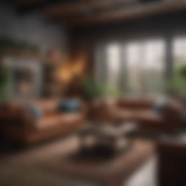 Interior of a cozy local furniture shop filled with unique couches